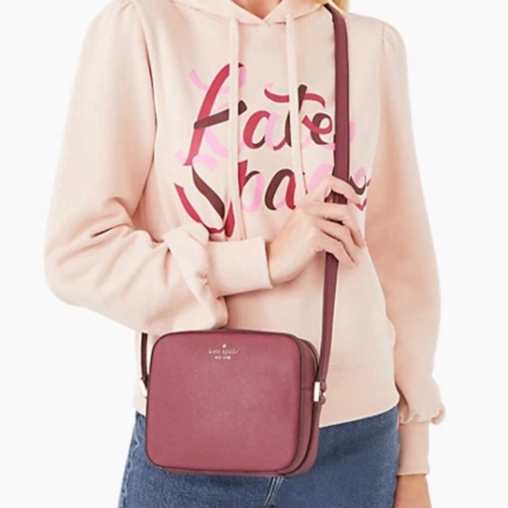 Kate Spade Cammie Saffiano leather in Blackberry Crossbody Bag